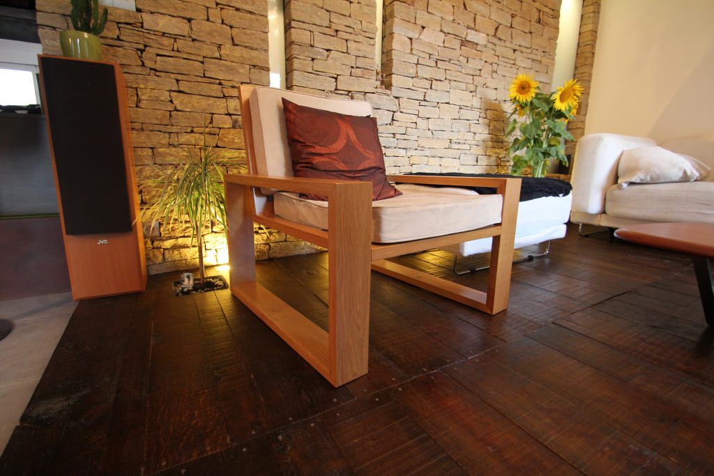 chaise de salon en chene - architecte interieur -Lynium-Metz