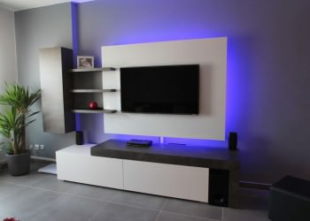 meuble TV - eclairage -Lynium - Luxembourg